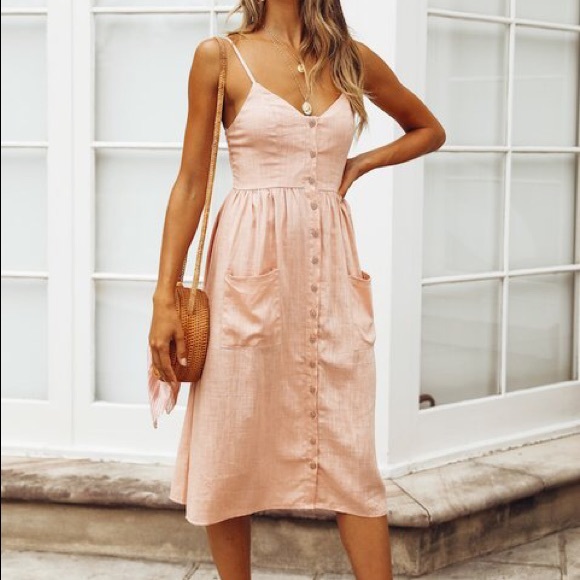 Hello Molly Dresses & Skirts - Hello Molly Strange Fruit Pink Midi Dress